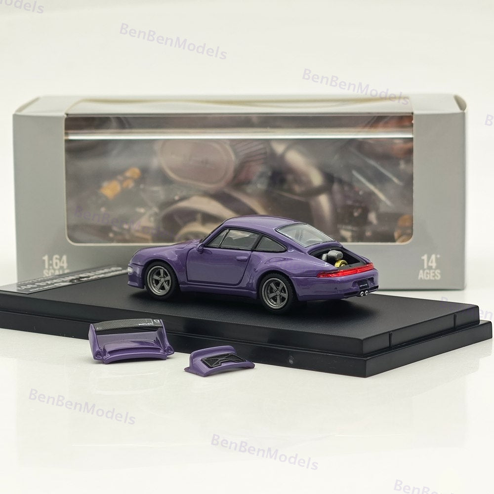 SW 1:64 Porsche Gunther Werks 993 Remastered Diecast Model Car - Four styles are