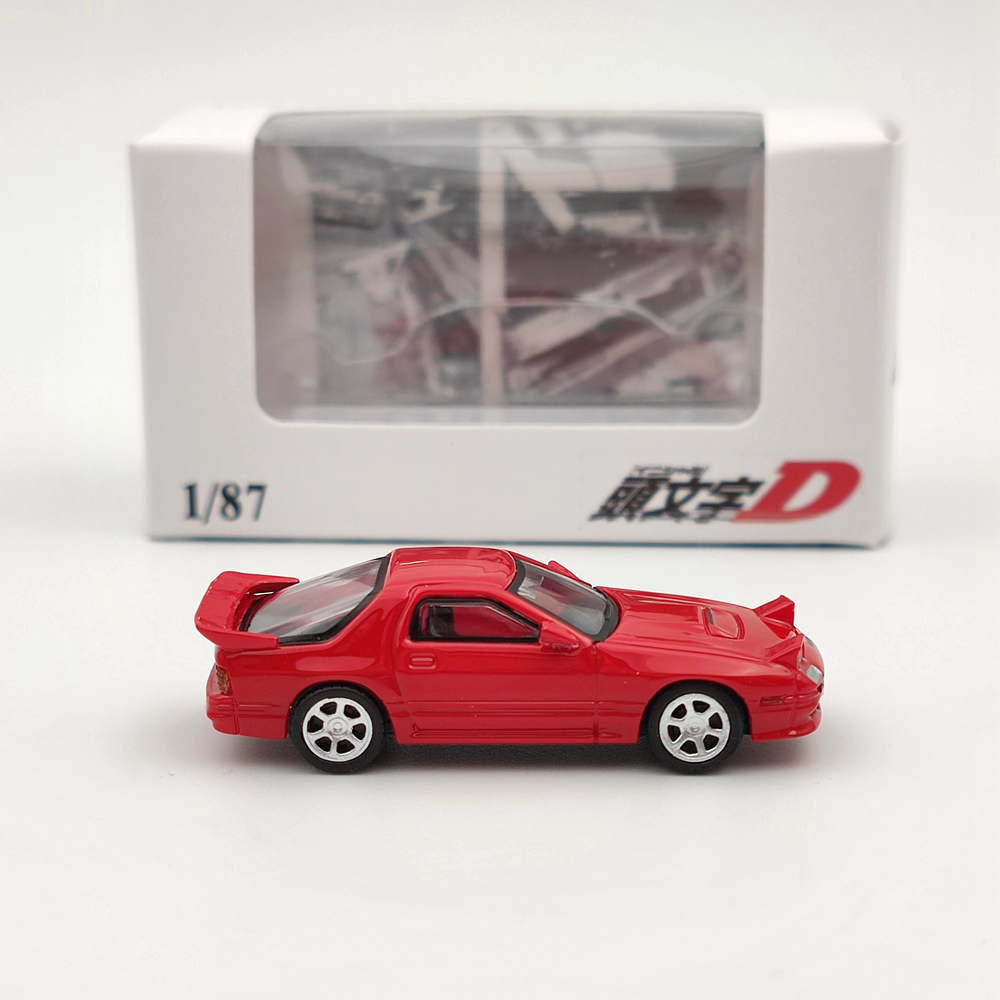 LF 1/87 Mazda Fc3s Initial D Jouets moulés sous pression Modèles de voitures Véhicules miniatures Hobby Cadeaux de collection