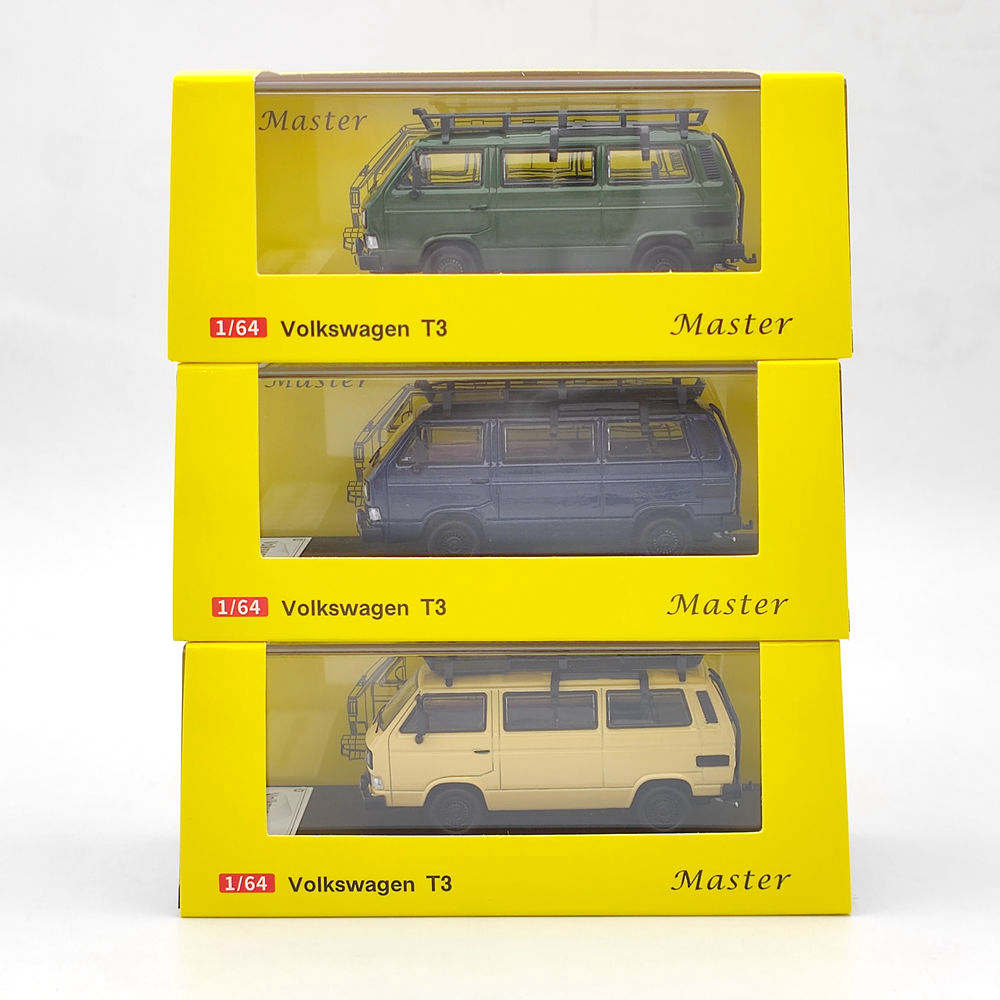 Master 1:64 Porsche B32 & VW T3 Multivan 1985 Van With Accessories Diecast Toys Car Models Miniature Hobby Exquisite Gifts