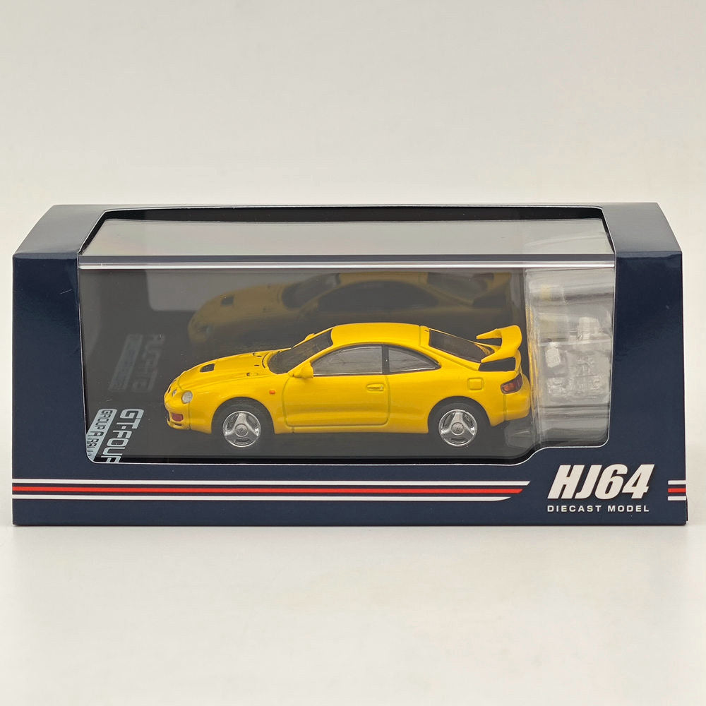 1/64 Hobby Japan CELICA GT-FOUR WRC Edition (ST205) w/ Engine HJ641064AY Yellow Diecast Models Car Collection Auto Toys Gift