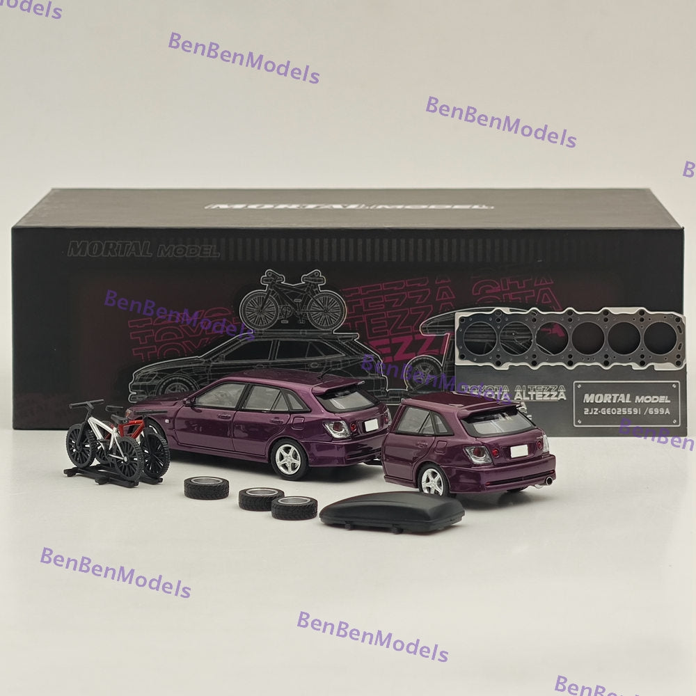 Mortal Masterpiece 2025 HEC Beijing Auto Model Expo Official 1:64 Diecast Toyota Altezza Gita Lexus IS200 Comes with trailer