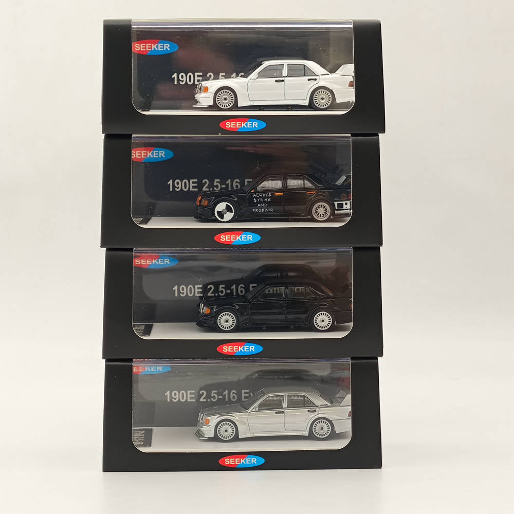 Seeker 1/64 Mercedes-Benz 190E W201 2.5-16 Black Diecast Car