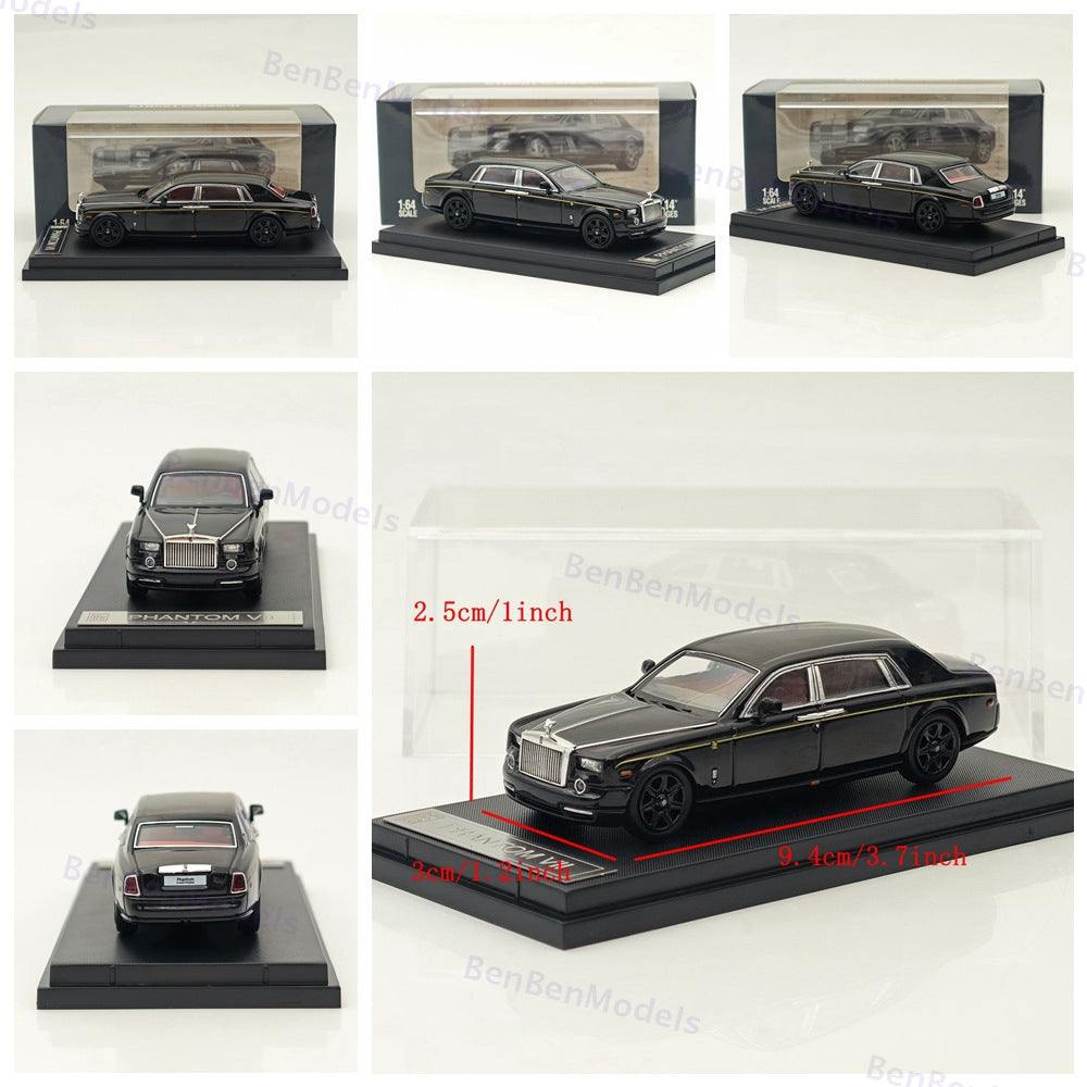 1:64 SW Rolls-Royce Phantom VII 7 Luxury Sedan Sports Model Diecast Metal Car