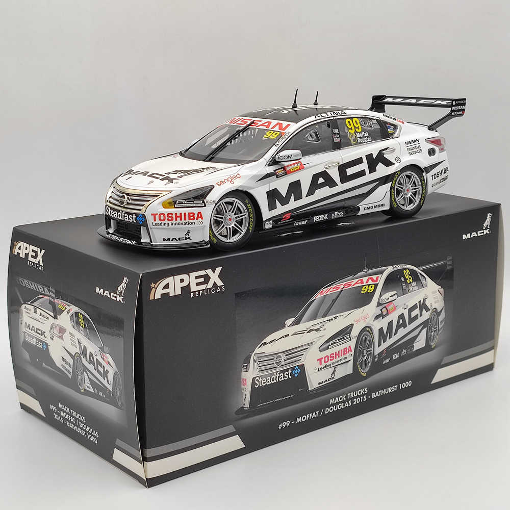 1/18 Apex Nissan Altima MACK TRUCKS #99 - MOFFAT / DOUGLAS 2015 AD80813 Diecast Toys Car Gift