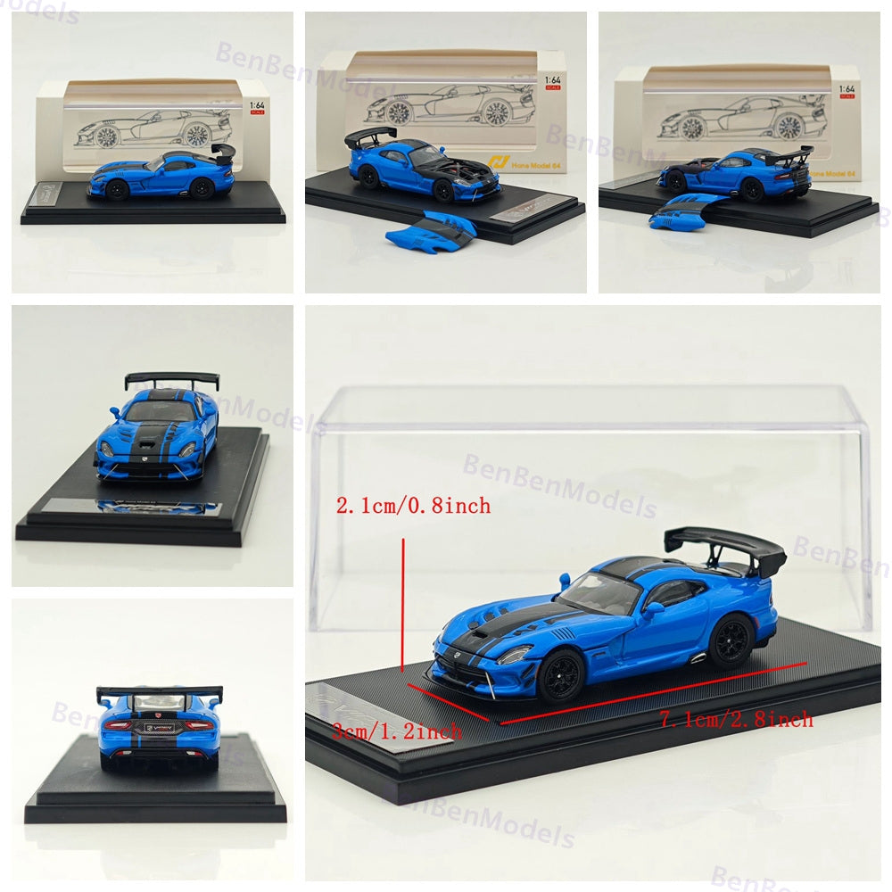 Hone Model 1:64 Dodge Viper ACR Racing Sports Diecast Model Car Collection