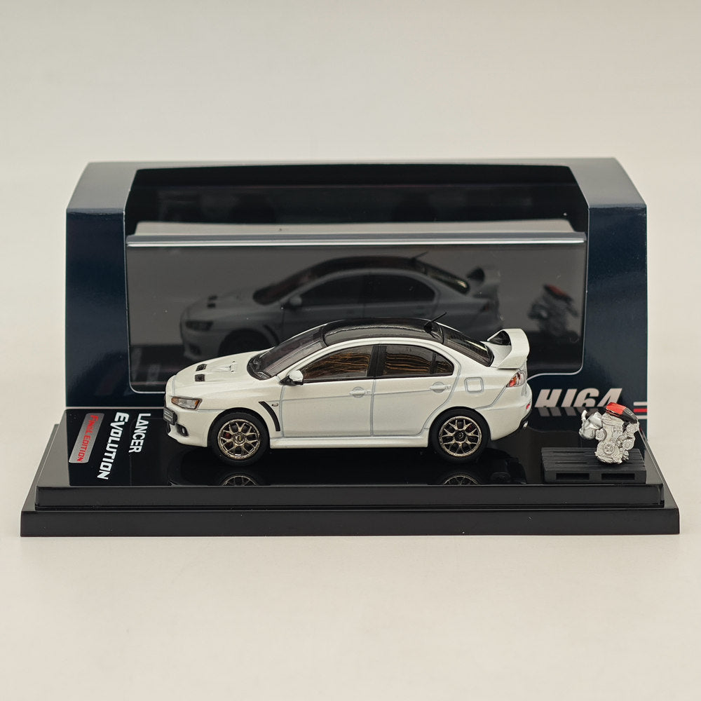 Hobby Japan 1/64 Mitsubishi Lancer Evolution X Final Edition White HJ642053CWP In Stock - US