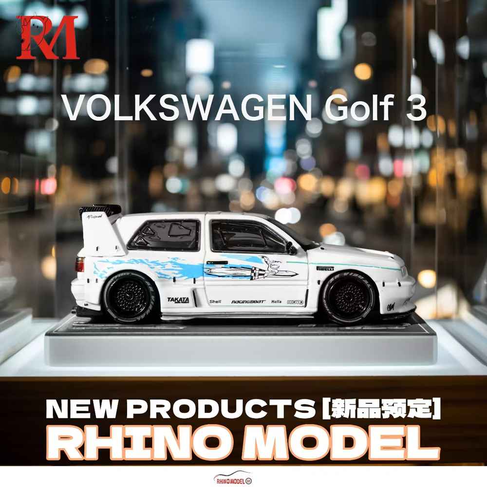 Prévente RHINO MODEL RM 1:64 Volkswagen Golf Mk3 Concept Car Redesign Diecast Toys Collection Gifts Limited Edition