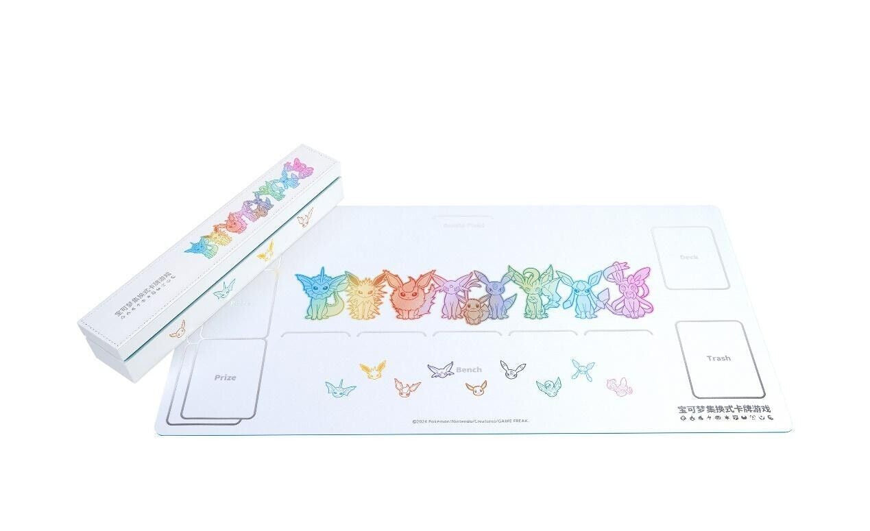 Pokemon S-Chinese EEVEE Playmat+Card deck box+Storage box+DIce+Damage Counters !