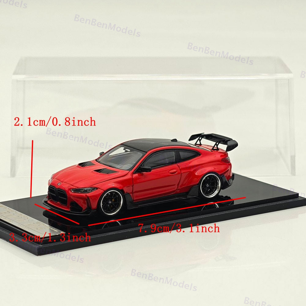 1:64 SW BMW M4 G82 Red Sports Model Diecast Models Car Limited Collection