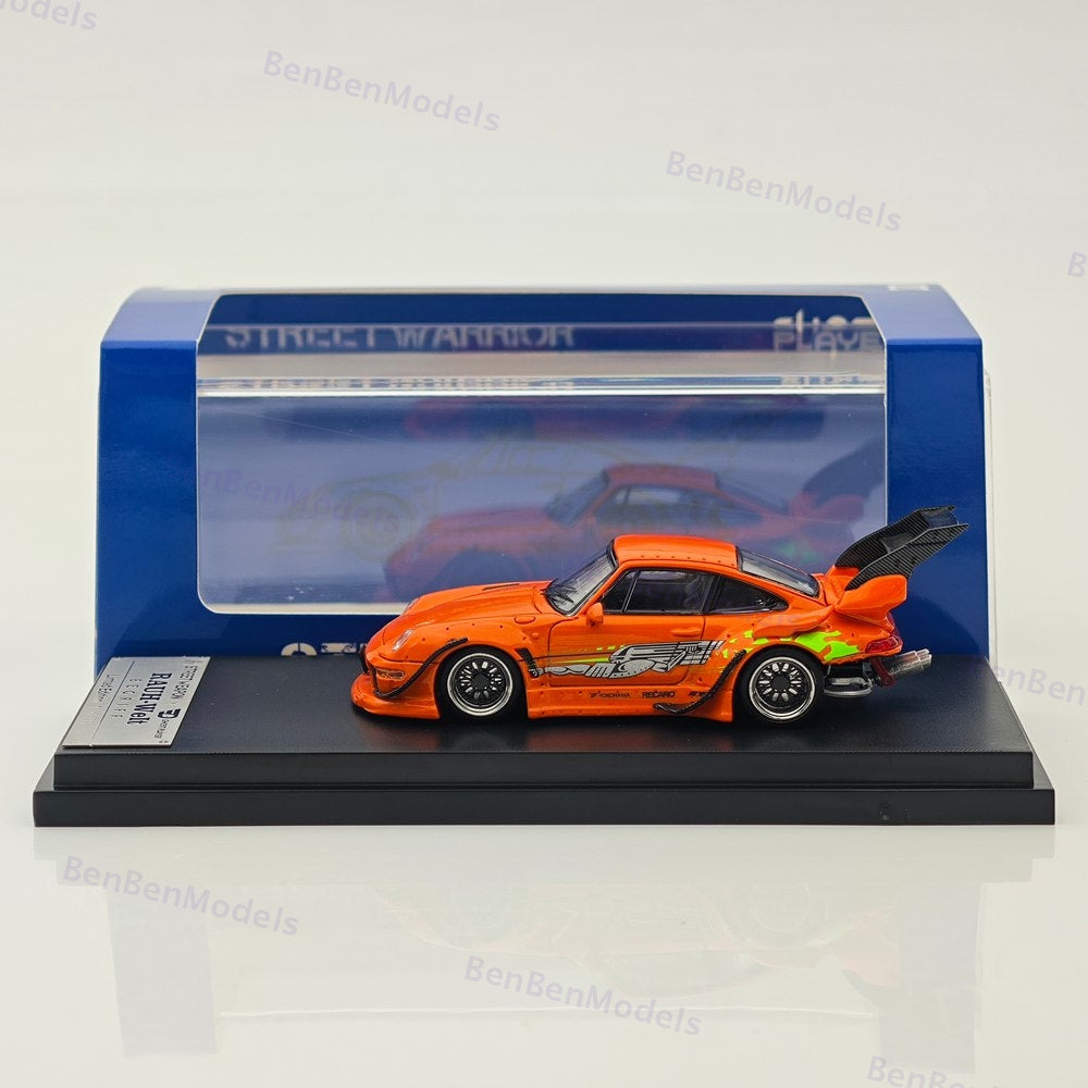 1/64 SW Porsche RWB 993 RAUH-Welt Orange Speed and Furious Diecast Metal Car
