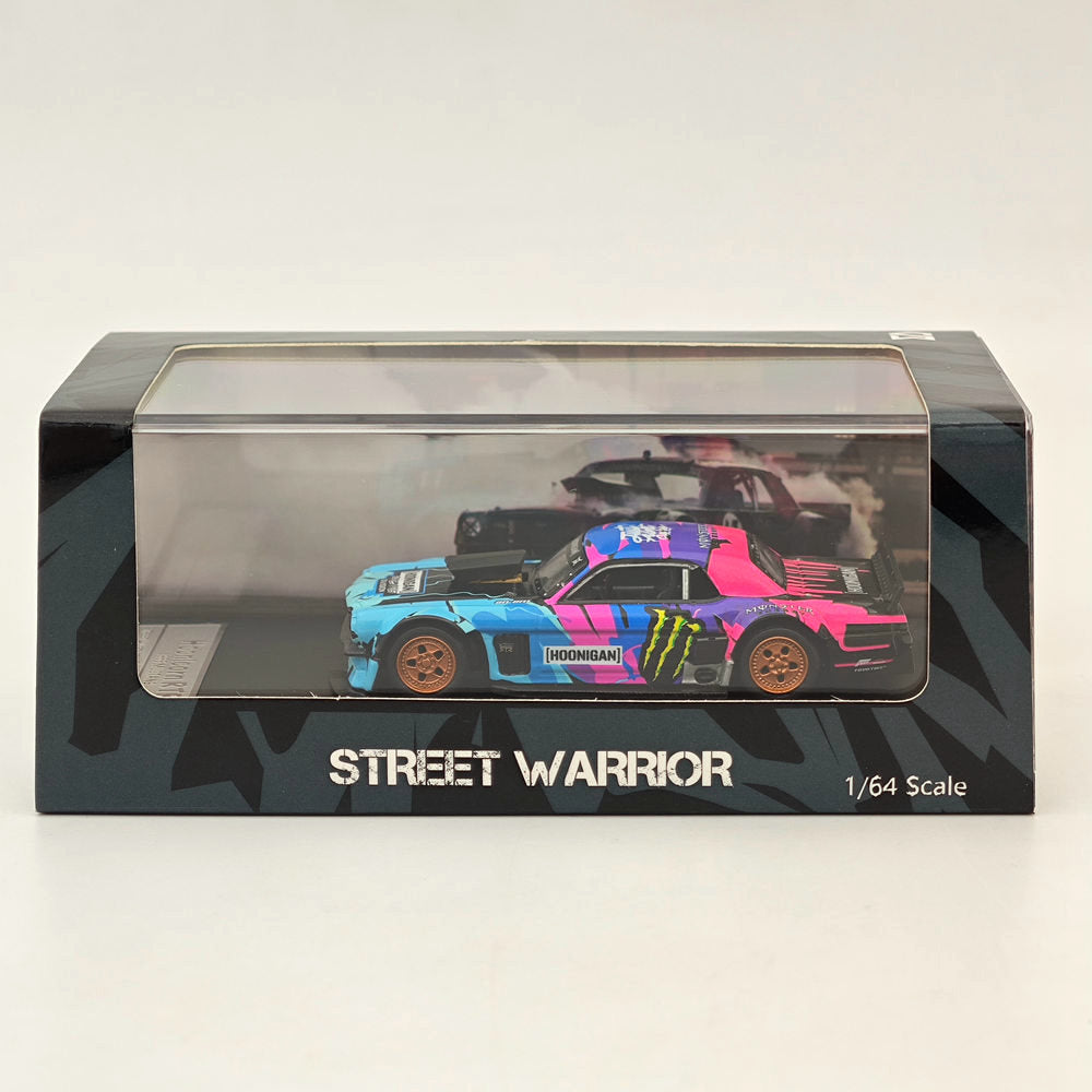 Street Weapon SW 1/64 Ford Mustang 1965 Hoonicorn RTR Los Angeles Monster Diecast Toys Car Models Collection Gifts In Stock - US