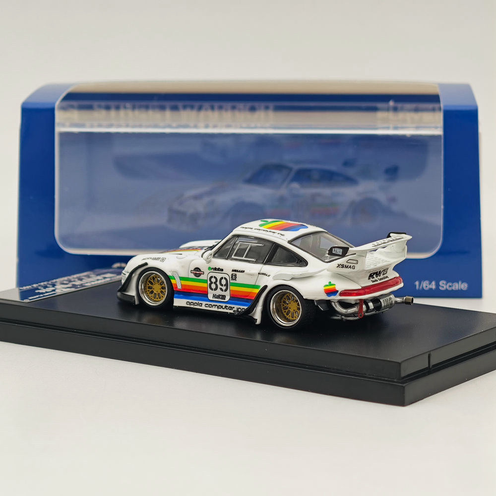 1:64 SW White 911 RWB 993 Apple #89 Racing Sports Model Diecast Metal Car In Stock - US