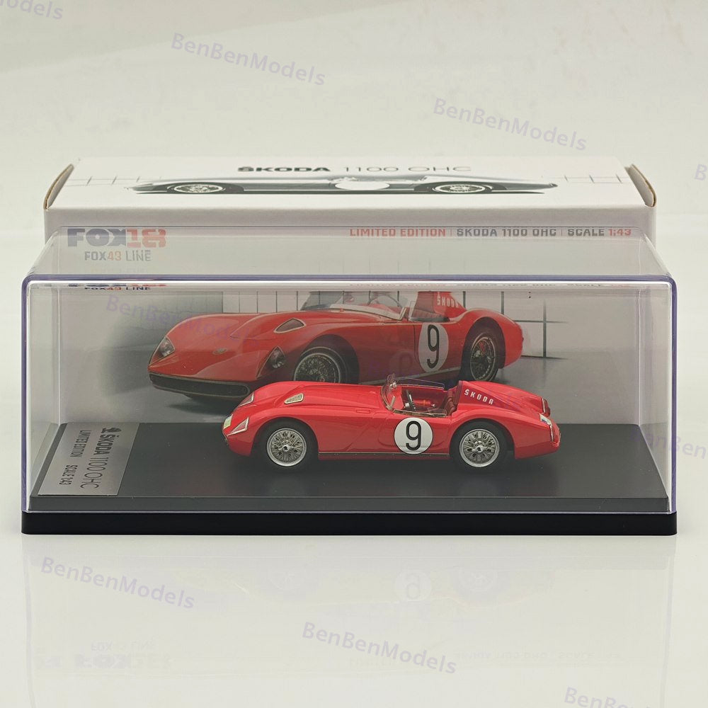 1:43 FOX18 Škoda 1100 OHC Winner #9 1958 Red Limited Edition Collection