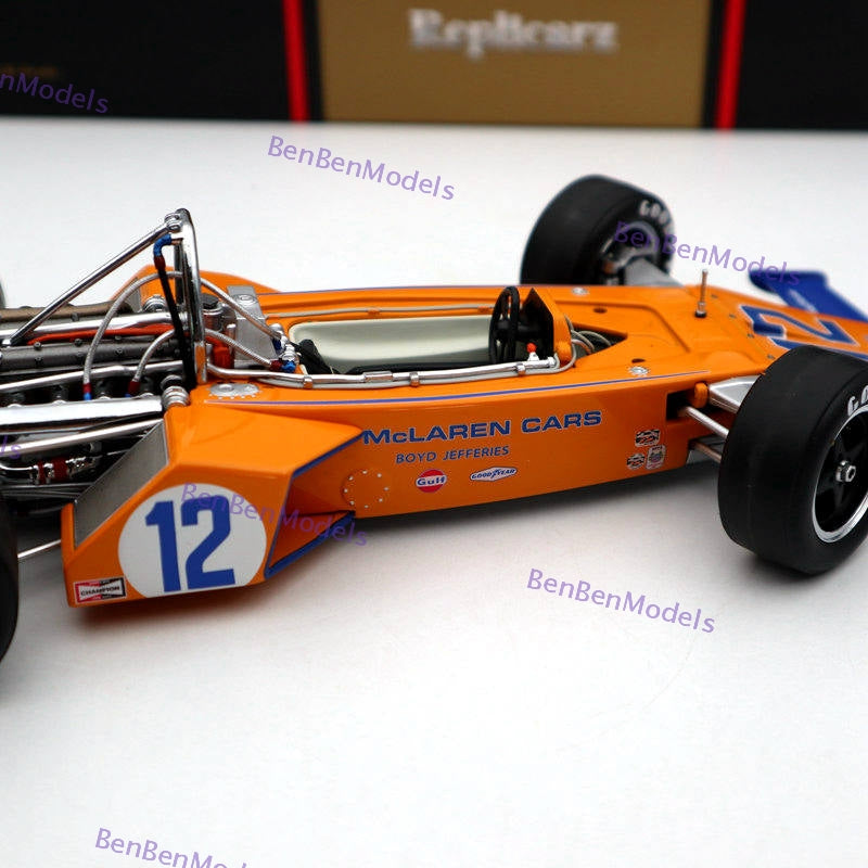 1:18 Replicarz 1972 Indianapolis 500 Peter Revson #12 R184826 Diecast Orange