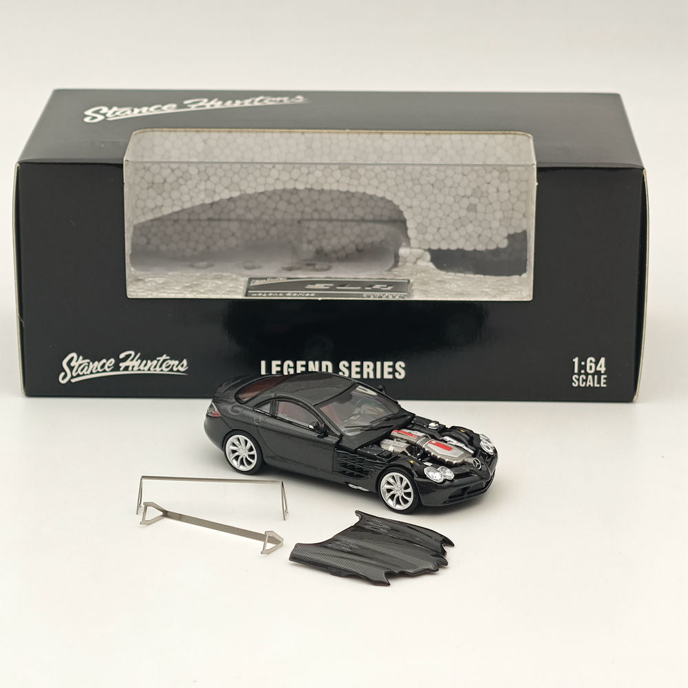 Modèle réduit de voiture moulé sous pression Mercedes Benz McLaren SLR Black LEGEND SERIES VHTF 1/64 Stance Hunters
