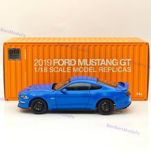 DM 1/18 Scale Model Replicas Ford Mustang GT 2019 Widebodykit Pack RHD Blue