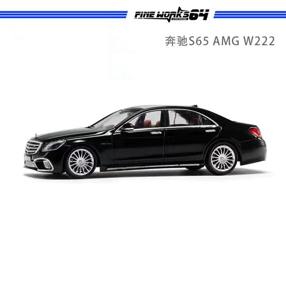 Voiture moulée sous pression Mercedes Benz S65 AMG W222 1:64 Fine Works Jouets Collection Cadeaux Édition limitée