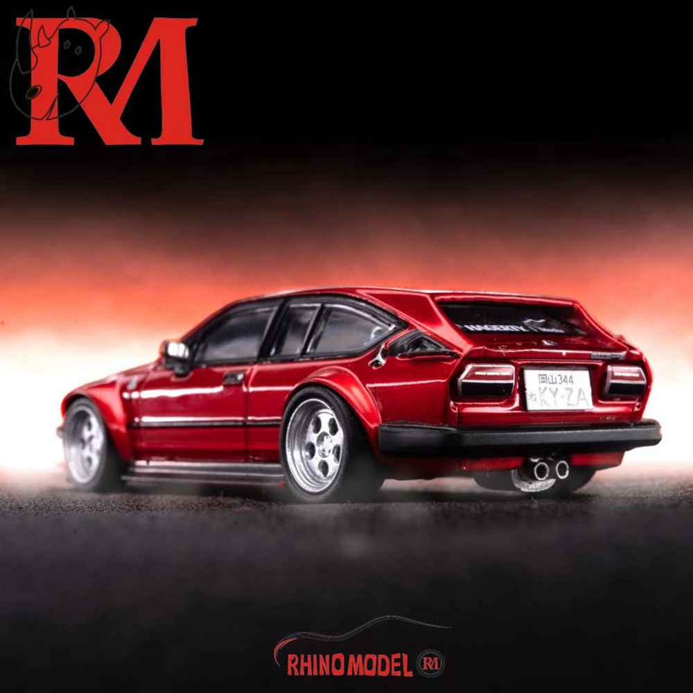 RM 1:64 Alfa Romeo GTV6 Wide Body Modified Open Hood with Engine Diecast Toys Car Collection Gifts