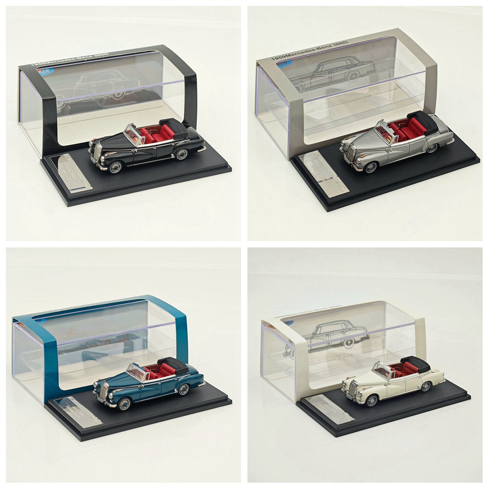 Seeker 1:64 Mercedes Benz 300D Convertible Soft Top Alloy Car Model Collection Diecast Toys Car Miniature Hobby Gifts