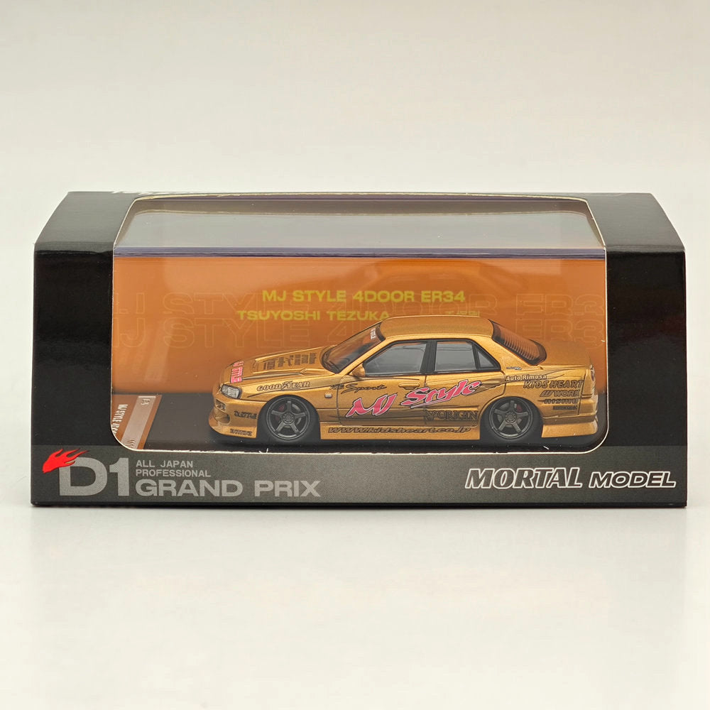 MORTAL 1:64 NISSAN BLITZ D1 SKYLINE ER34 URAS K5-660R MJ STYLE Drift Car Edition Miniature Diecast Toys Modèles de voitures Hobby Collection Cadeaux