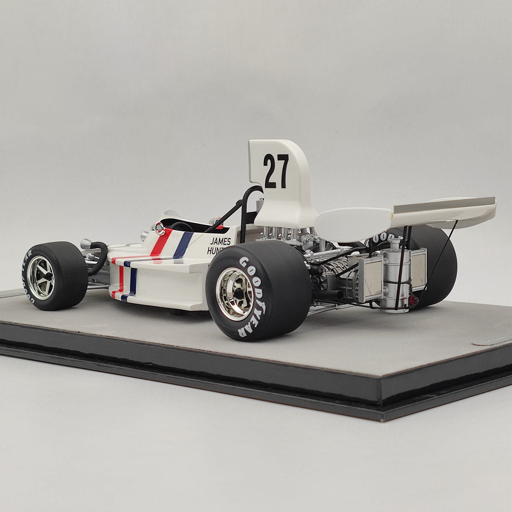 1/18 Tecno March Ford 731 USA GP 1973 #27 James Hunt Ltd 120 pièces Voiture en résine blanche