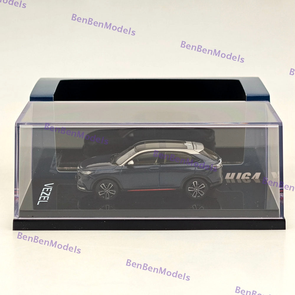 1/64 Hobby Japan VEZEL e:HEV PLaY Midnight Blue Beam Metallic Diecast HJ642071BL