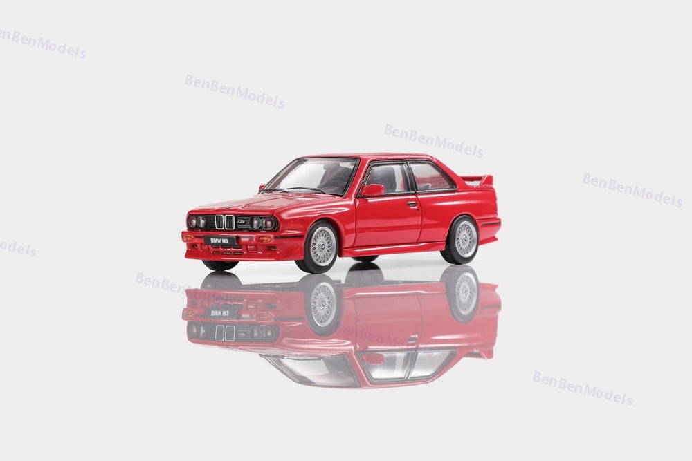 Mortal 1:64 BMW E30 M3 Sport Evolution Alloy Openable Hood Diecast Toys Car Models Hobby Collection Gifts