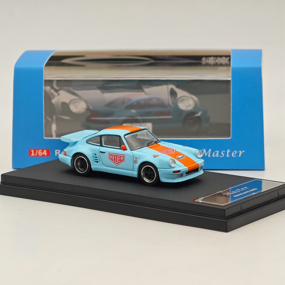 Master 1:64 Reins Porsche 930 Black Bird 2024 HEC Gulf Diecast Toys Car Models Collection Gifts Limited Edition