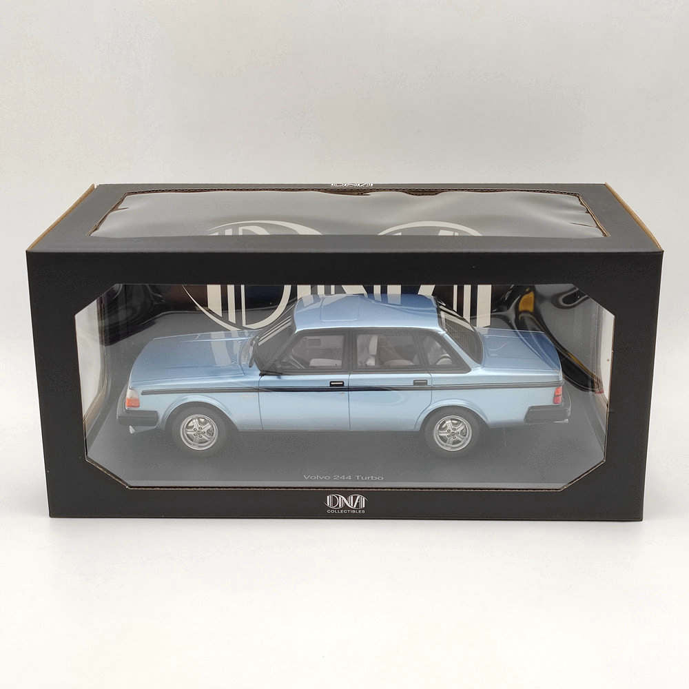 Modèle réduit de voiture en résine DNA Collectibles 1/18 Volvo 244 Turbo DNA000135, édition limitée, bleu, jouets, cadeau