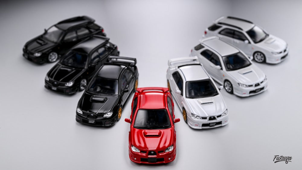 Furuya 1:64 SUBRARU Impreza WRX STi GD/GG 9e Collection de voitures miniatures moulées sous pression Cadeaux de loisirs