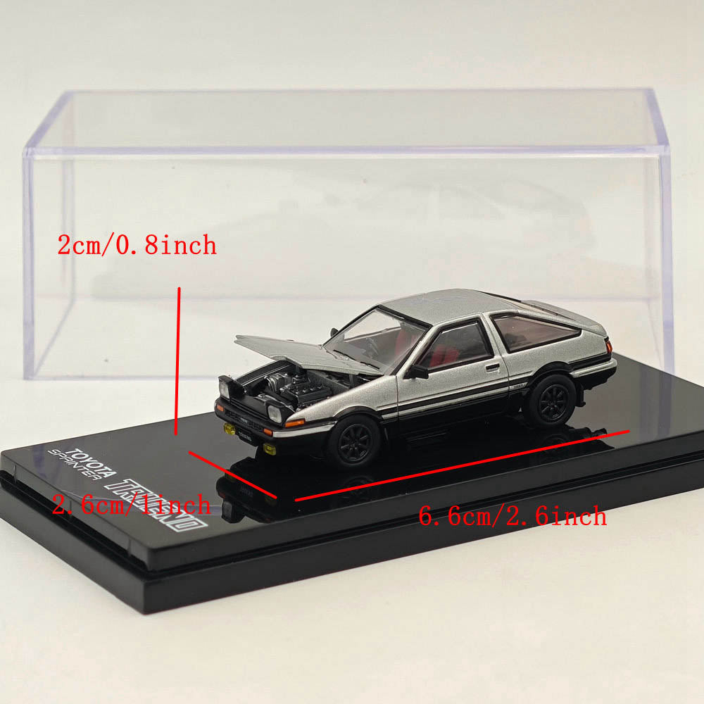 Hobby Japan 1/64 Toyota SPRINTER TRUENO GT APEX(AE86) JDM Style Silver HJ641052ASB Diecast Model Car