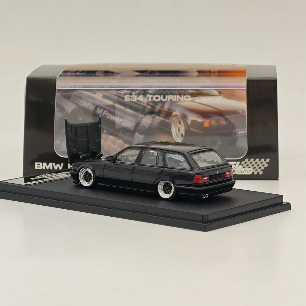Mortal 1:64 BMW E34 M5 TOURING Wagon Openable Hood Diecast Toys Car Models Hobby Collection Gifts