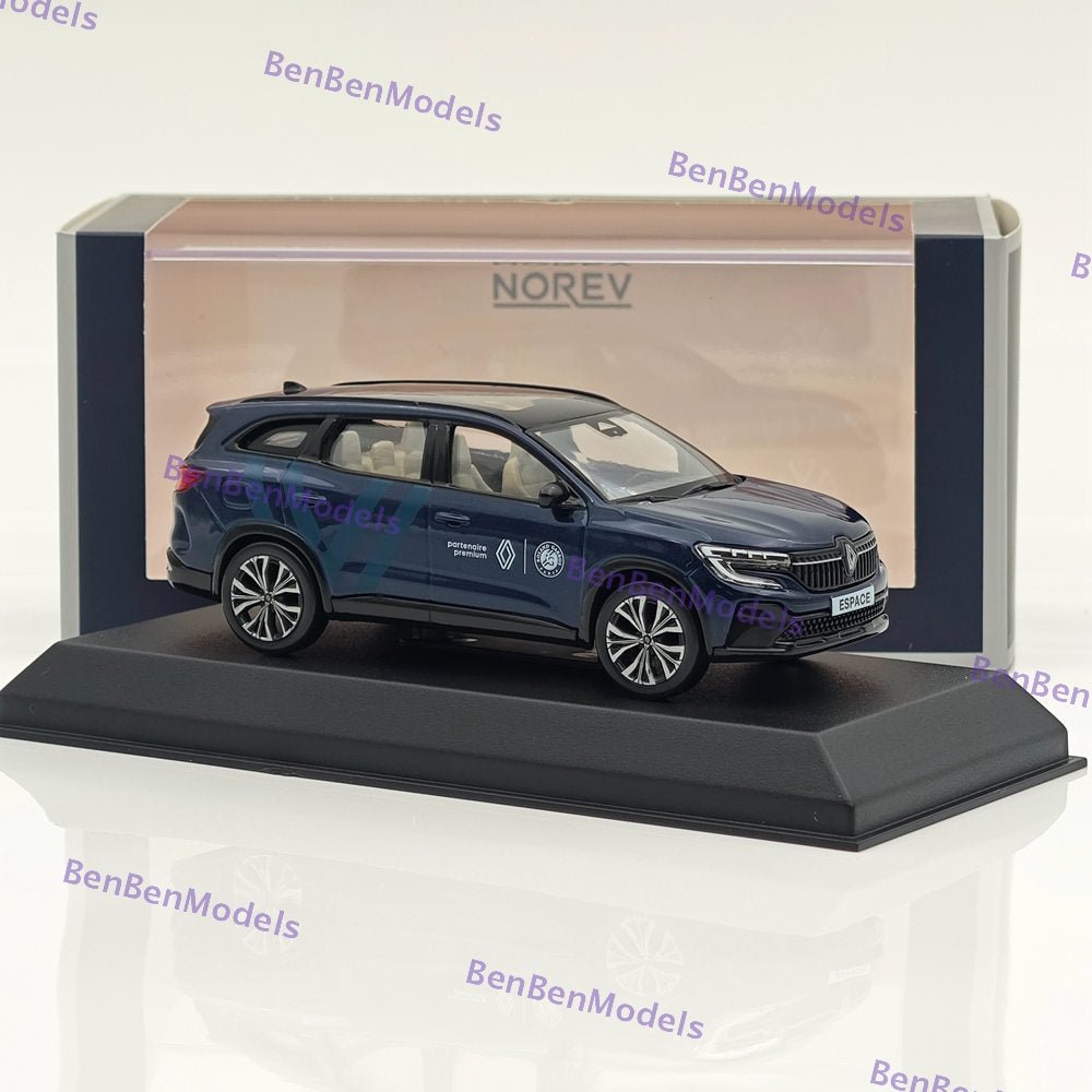 1/43 Norev Renault Espace E-tech Full Hybrid partenaire premium Diecast Blue