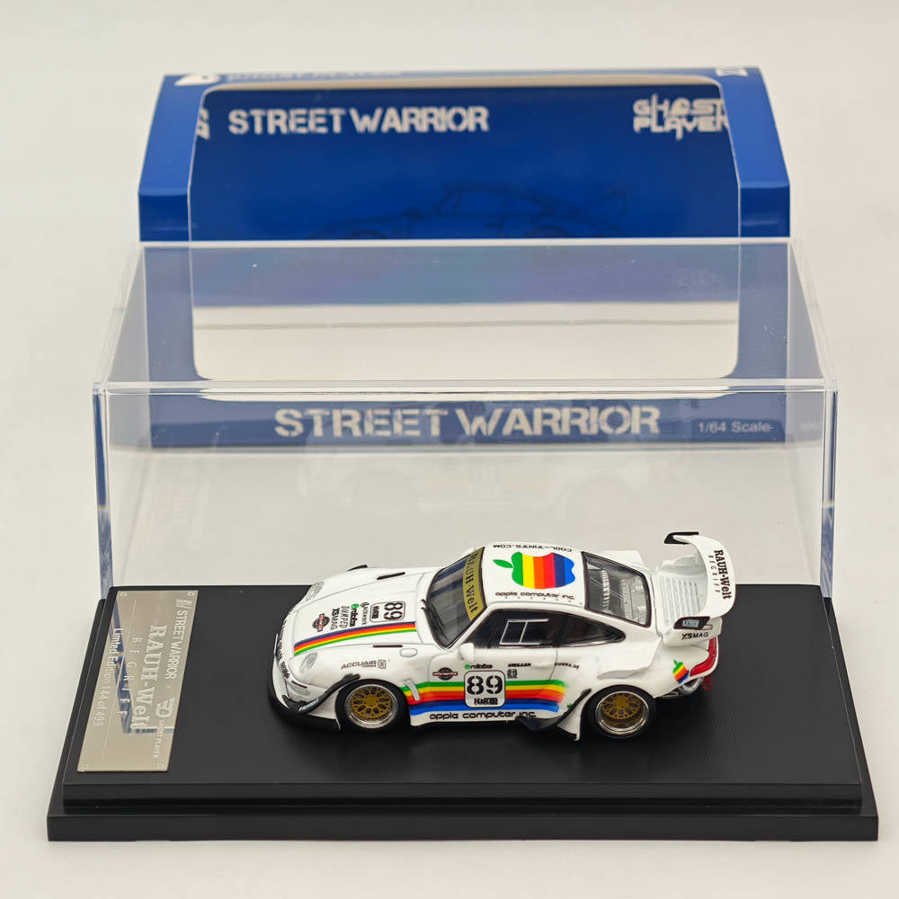 SW 1:64 White 911 RWB 993 Apple #89 Racing Sports Model