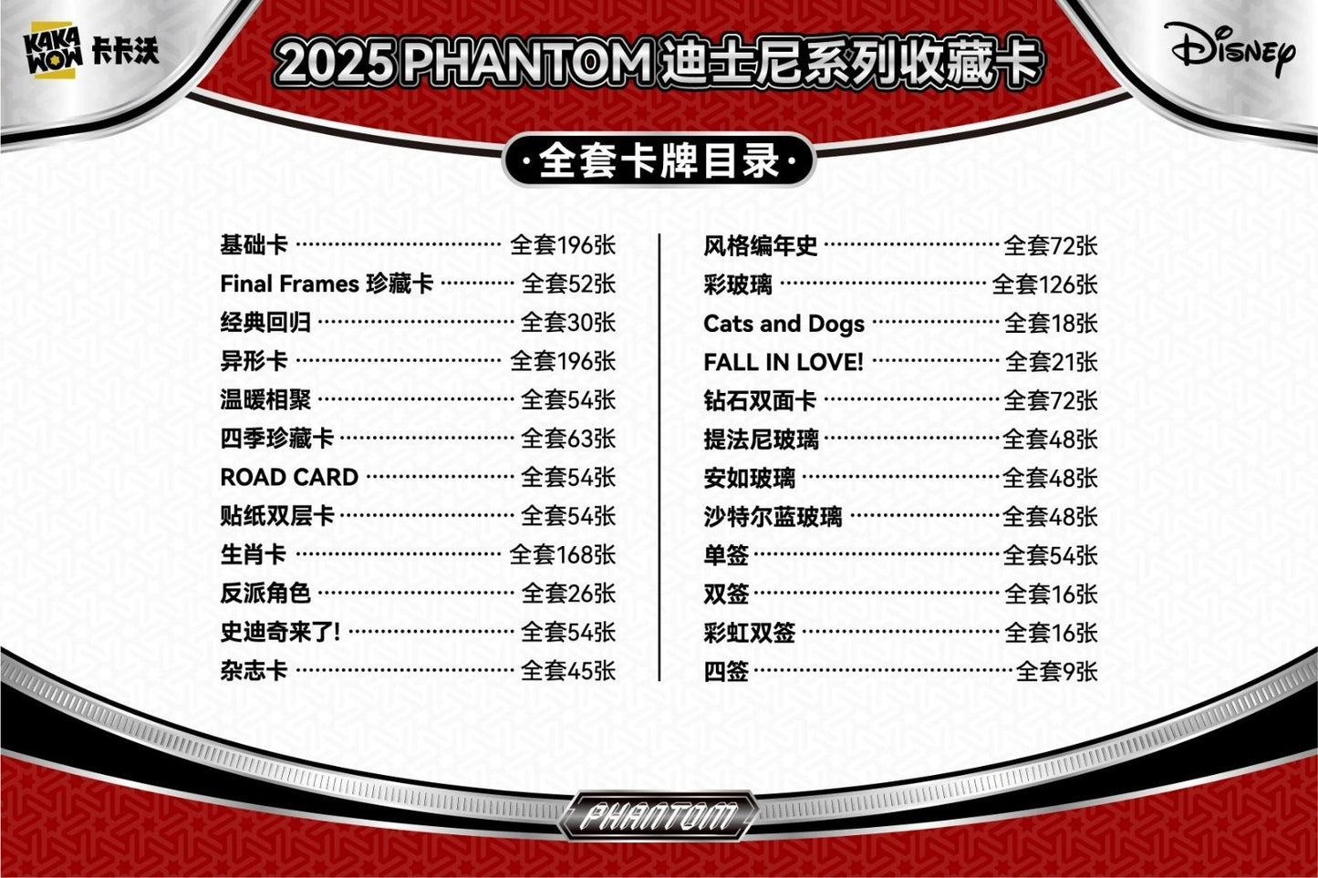 2025 KAKAWOW PHANTOM Disney Trading Cards Trading Collection Card Sealed Box