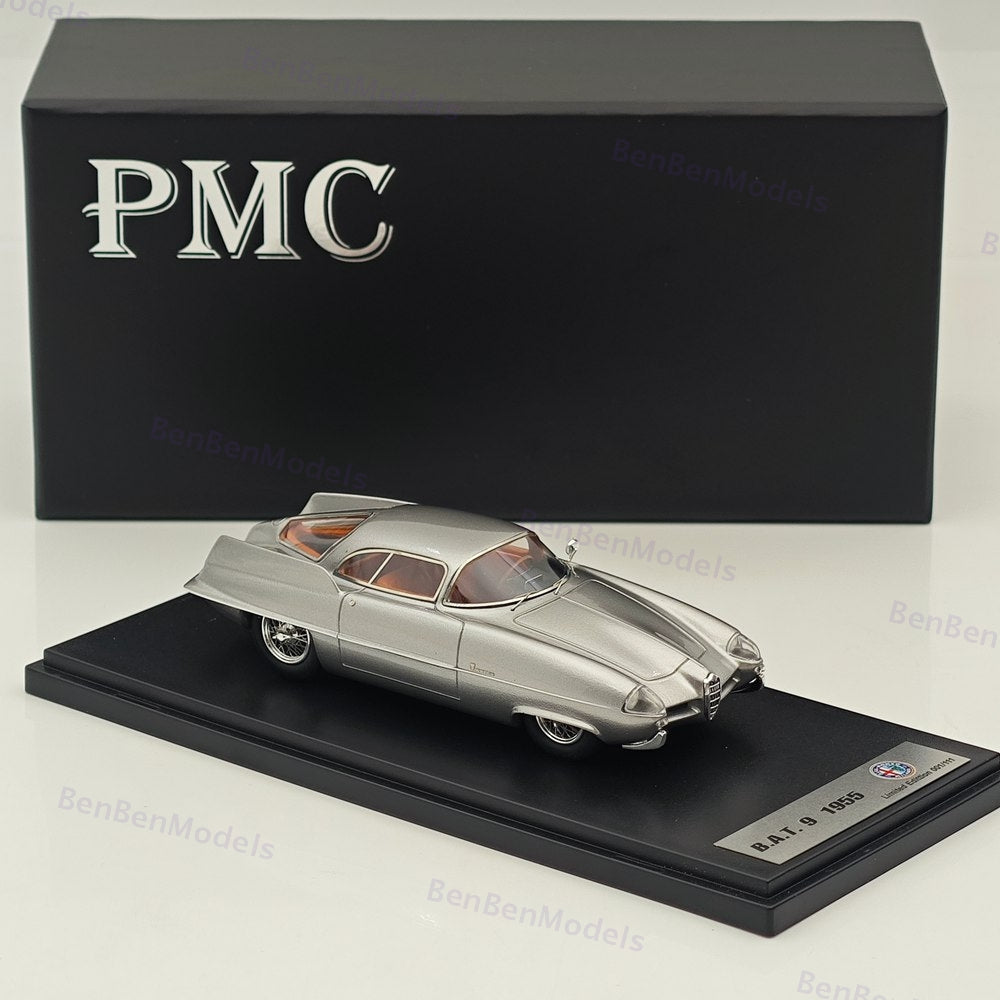 PMC 1/43 Alfa Romeo B.A.T. 9 1955 Silver Resin Model Car Limited Edittion 111