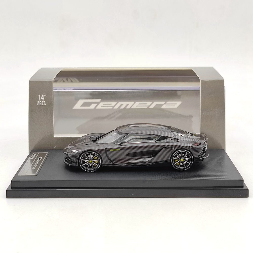 HKM 1:64 Gemera Double Door Hybrid Supercar Carbon Diecast Toys High-End Simulation Model Car Gifts