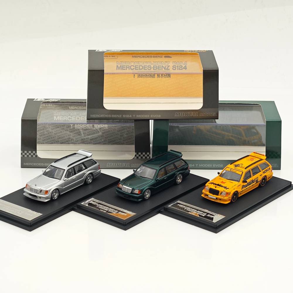 Mortal 1:64 Mercedes-Benz S124 T MODEII EVO2 Wagon Taxi Diecast Toys Car Models Collection Gifts