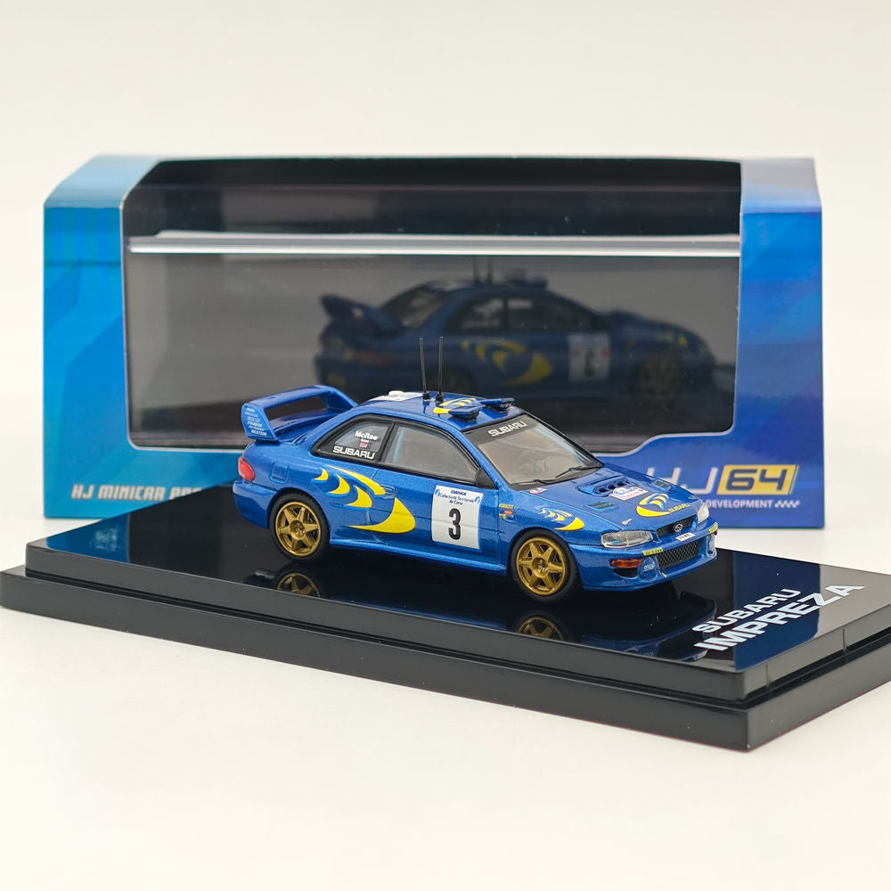 1/64 Hobby Japan SUBARU IMPREZA WRC 1997 #3 TOUR DE CORSE(Winner) Blue Diecast