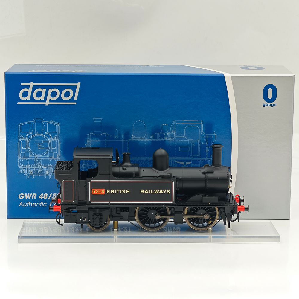 Dapol O Gauge 7S-006-053 58xx Class Steam Loco BR Lined Black 0-4-2T '5816' DCC