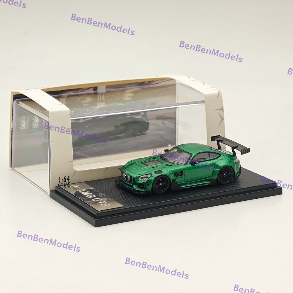 1:64 Rhino Model RM Mercedes AMG GTS Widebody Racing Sports Model Diecast Green