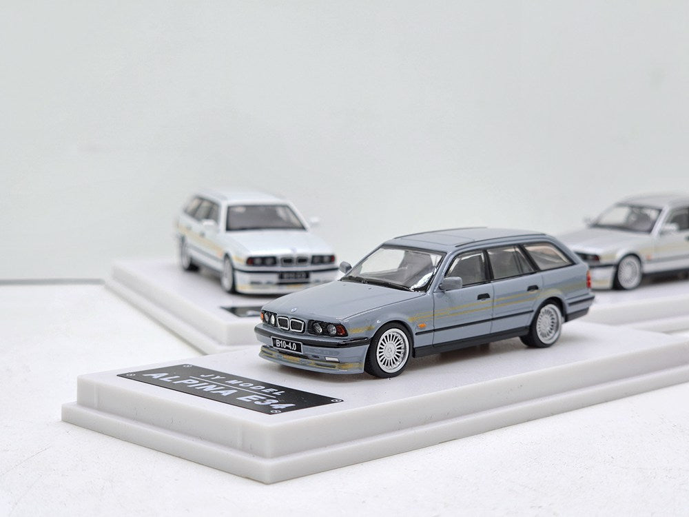 MJ 1:64 BMW E34 Touring alpina Diecast Toys Car Models Hobby Collection Gifts