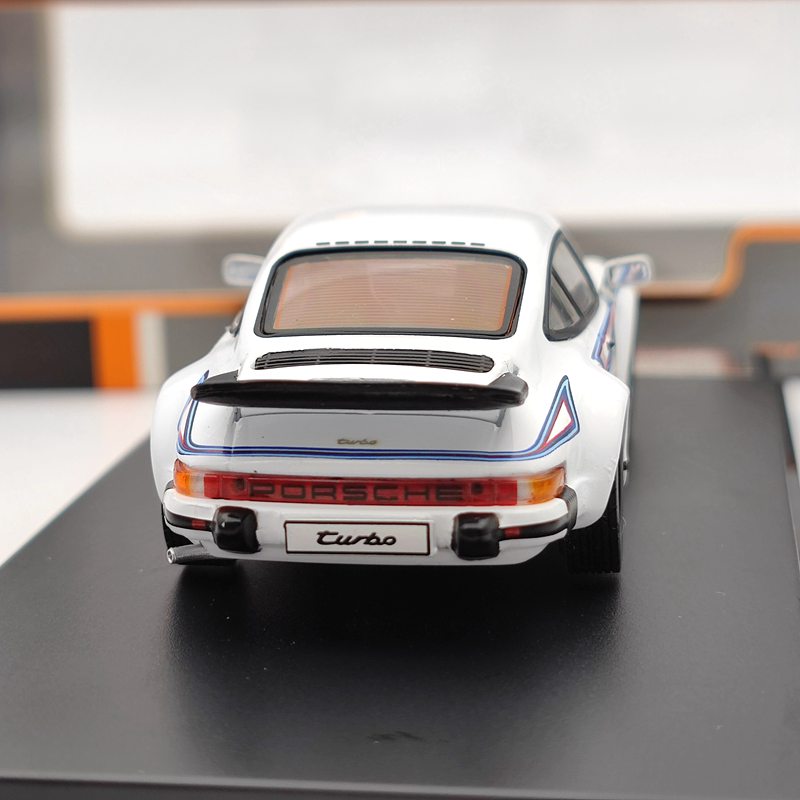 1/43 Premium X Porsche 911 Turbo 1975 White Martini Decoration PRD109 Diecast Toys Car Gift