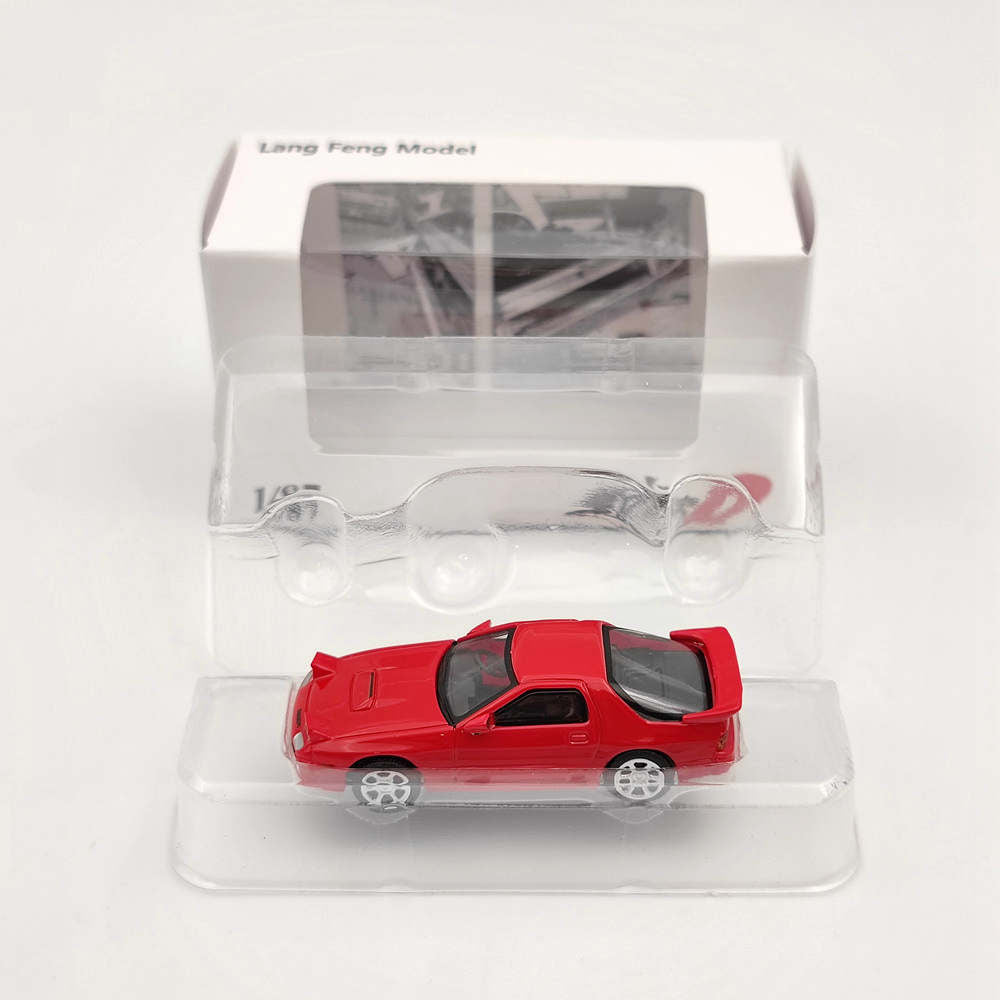 LF 1/87 Mazda Fc3s Initial D Jouets moulés sous pression Modèles de voitures Véhicules miniatures Hobby Cadeaux de collection