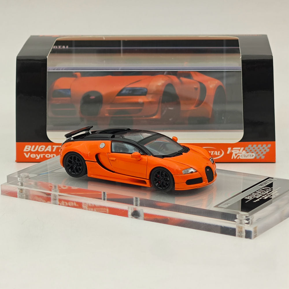 Mortal 1:64 Bugatti Veyron Super Sport Car Models Diecast Toys Collection Gifts Miniature Metallic Two-Tone