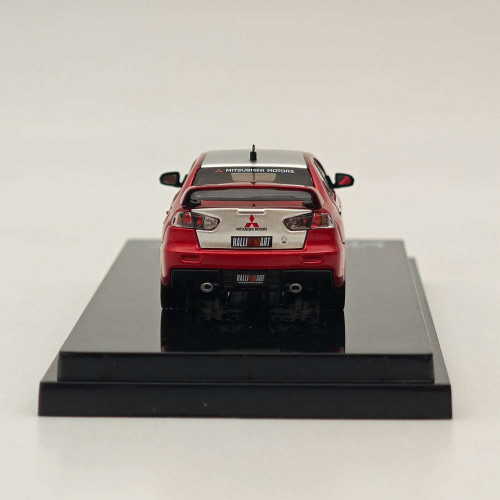 Mitsubishi Lancer Evolution X Ralliart couleur rouge (HJ644053RB) 1/64 Hobby Japan