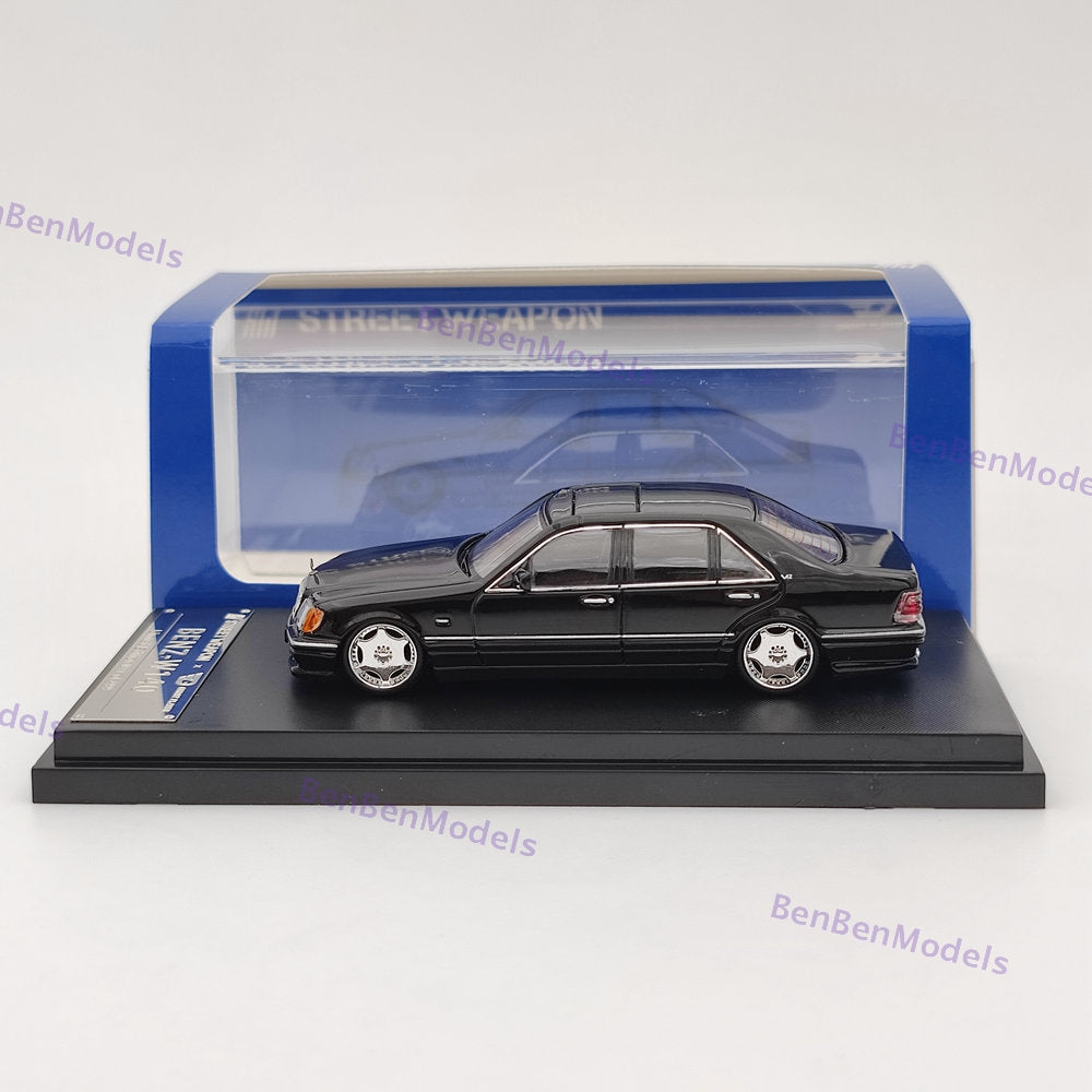 SW 1:64 W140 S600 Electroplated Wheel Hub Black Diecast Model Car