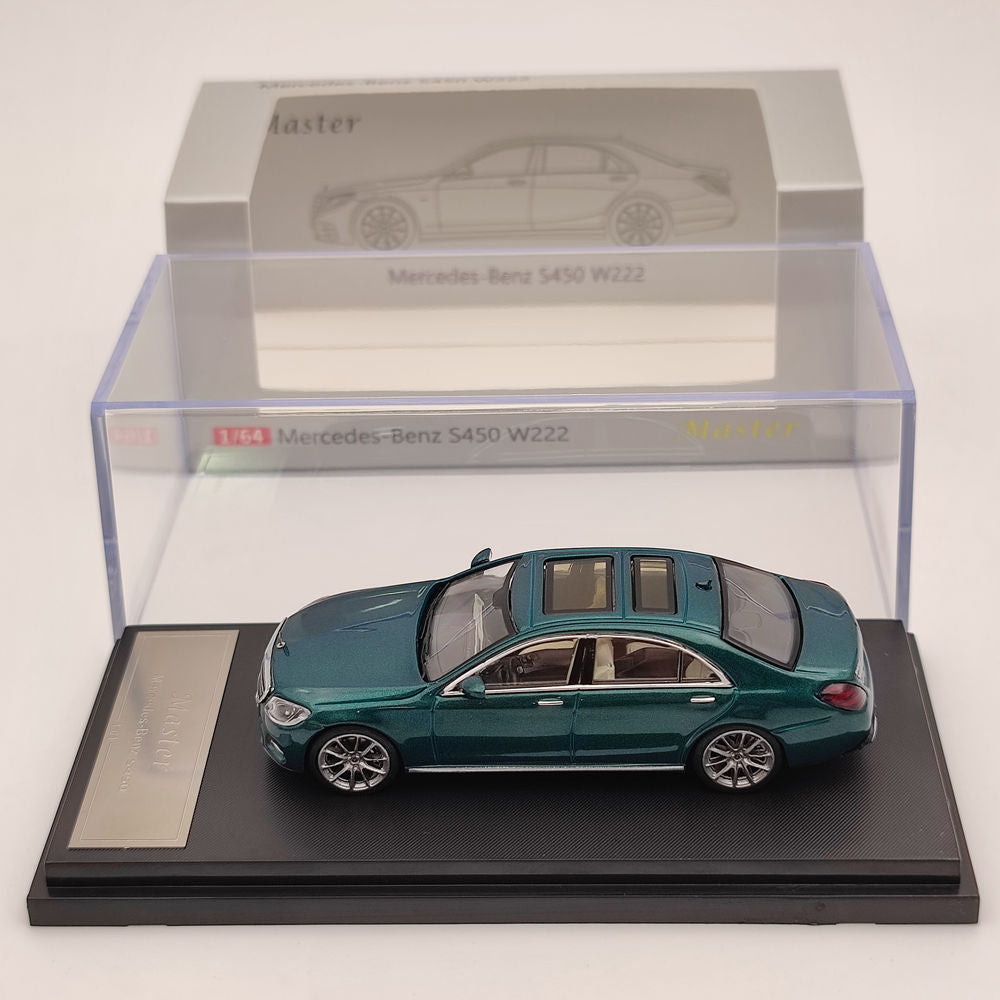 Master 1:64 Mercedes-Benz S450 W222 Police Car Diecast Toys Models Collection Gifts