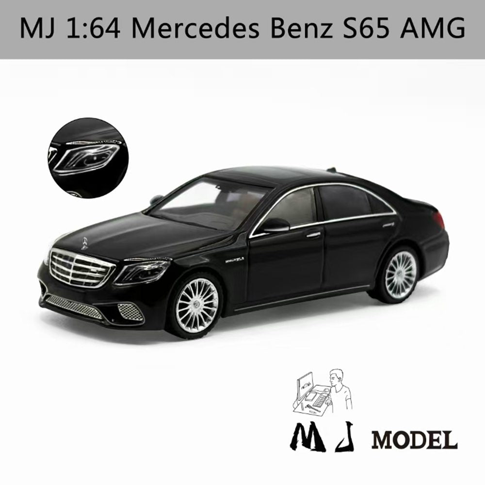MJ 1:64 Mercedes Benz S65 AMG W222 Diecast Toys Modèles de voitures Collection Cadeaux Édition limitée