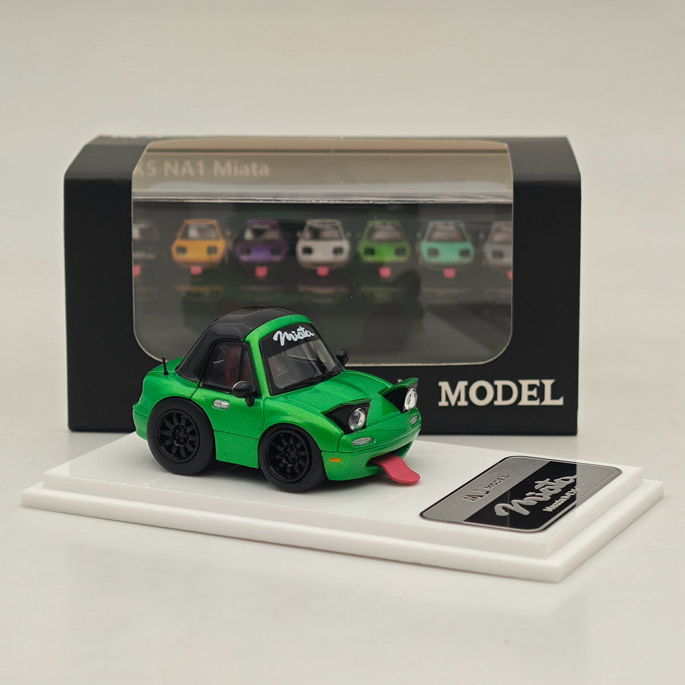 MJ 1:64 Miniature Mazda mx5 Q miata na Resin Car Models Toys Hobby Collection Gifts Limited Edition